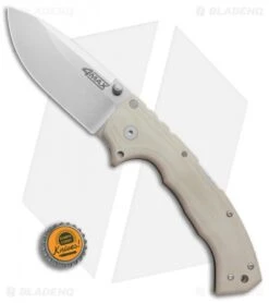 Cold Steel 4-Max Tri-Ad Lock Knife Desert Tan G-10 (4" Stonewash) 62RM -Cold Steel Cold Steel 4 Max desert tan G10 sw BHQ 72826 er bottlecap