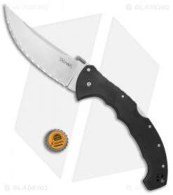 Cold Steel 5.5" Talwar Lockback Knife Black G-10 (5.5" Satin Serr) 21TBXS -Cold Steel Cold Steel 5.5in Talwar LB Black G 10 Satin Serr 21TBXS BHQ 33542 jr bottlecap