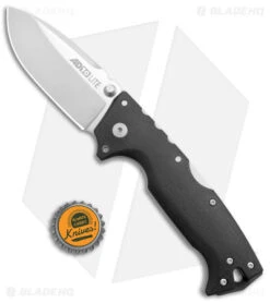 Cold Steel AD-10 Lite Drop Point Tri-Ad Lock Knife Black GFN (3.5" Satin) -Cold Steel Cold Steel AD 10 Lite DP Tri Ad Lock Black GFN Satin BHQ 139980 jr bottlecap