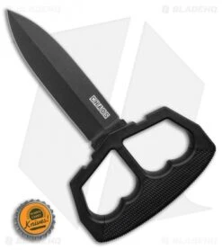 Cold Steel Chaos Push Knife Fixed Blade Knife (5" Black) 80NT3 -Cold Steel Cold Steel Chaos Push Knife Fixed Blade Knife 5 Black 80NT3 BHQ 121239 LS Bottlecap