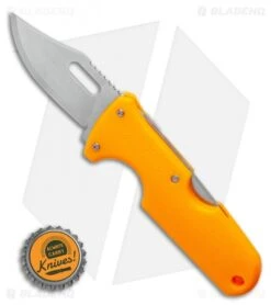 Cold Steel Click-N-Cut Hunter Knife Orange ABS (2.5" Stonewash) -Cold Steel Cold Steel Click N Cut Hunter Knife Orange BDS 2.5 Satin 40AL BHQ 121222 LS Bottlecap
