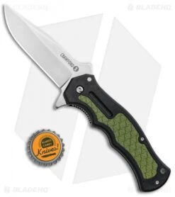 Cold Steel Crawford Model 1 Liner Lock Knife OD Green/Black Zy-Ex (3.6" Satin) -Cold Steel Cold Steel Crawford Model 1 LL OD Green Black Zy Ex Satin 20MWC BHQ 93281 jr bottlecap