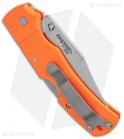 Cold Steel Double Safe Hunter Tri-Ad Lock Knife Orange GFN (3.5" Satin) 23JB -Cold Steel Cold Steel Double Safe Hunter Tri Ad Lock Orange GFN Satin 23JB BHQ 121195 jr side