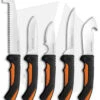 Cold Steel Fixed Blade Hunting Kit / 5-Piece Knife Set Black/Orange (CSFXFLDKIT) -Cold Steel Cold Steel Fixed Blade Hunting Kit 5 Knife Set Orange Black Satin BHQ 170853 jr