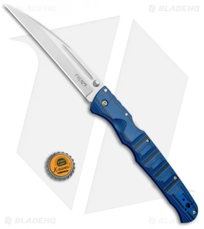 Cold Steel Frenzy II Tri-Ad Lock Knife Black/Blue G-10 (5.5" Satin) 62P2A 6 Cold Steel Frenzy II Tri-Ad Lock Knife Black/Blue G-10 (5.5" Satin) 62P2A - Image 4