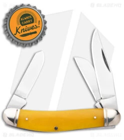 Cold Steel Gentleman's Stockman Slip Joint Knife Yellow Bone (2.5" Satin) -Cold Steel Cold Steel Gentlemans Stockman SJ Yellow Bone Satin BHQ 140031 jr bottlecap