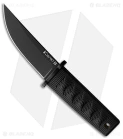 Cold Steel Kyoto II Fixed Blade Knife Drop Point Black (3.25" Black)