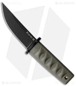 Cold Steel Kyoto II Fixed Blade Knife Drop Point OD Green (3.25" Black)