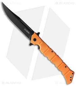 Cold Steel Large Luzon Folding Flipper Knife Orange GFN (6" Black)