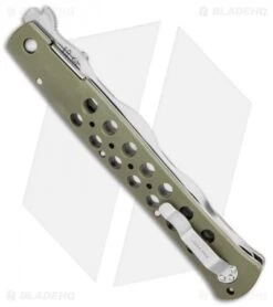Cold Steel Lynn Thompson Ti-Lite Liner Lock Knife Green (6" Satin Kris) -Cold Steel Cold Steel Lynn Thompson Ti Lite LL Satin Kris 26SY6 BHQ 105933 jr side