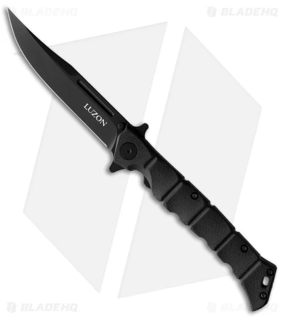 Cold Steel Medium Luzon Folding Flipper Knife Black GFN (4" Black) 3 Cold Steel Medium Luzon Folding Flipper Knife Black GFN (4" Black)