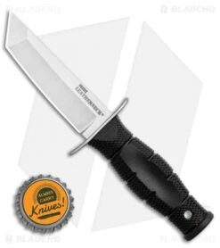 Cold Steel Mini Leatherneck Tanto Fixed Blade Knife (3.5" Satin) 39LSAA -Cold Steel Cold Steel Mini Leatherneck Tanto Fixed Blade Knife 3.5 Stonewash 39LSAA BHQ 121216 LS Bottlecap