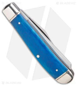 Cold Steel Mini Trapper Slip Joint Knife Blue Bone (2.7" Satin) -Cold Steel Cold Steel Mini Trapper SJ Blue Bone Satin BHQ 140036 jr side