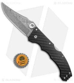 Cold Steel Night Force Lockback Knife Carbon Fiber/G-10 (4" Damascus) 63NF -Cold Steel Cold Steel Night Force CF G 10 Damascus 63NF BHQ 52079 jr bottlecap