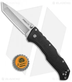 Cold Steel Pro Lite Tanto Tri-Ad Lock Knife Black GFN (3.5" Stonewash) CS-20NST -Cold Steel Cold Steel Pro Lite Tanto Black 20NST BHQ 51968 jr bottlecap