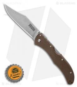 Cold Steel Range Boss Tri-Ad Lock Knife Flat Dark Earth Zy-Ex (4" Stonewash) -Cold Steel Cold Steel Range Boss Tri Ad Lock Knife Flat Dark Earth Zy Ex 4 Satin 20KR7 LS Bottlecap