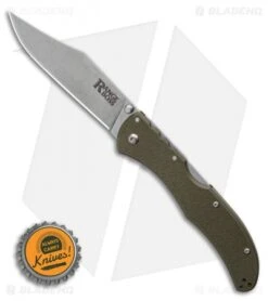 Cold Steel Range Boss Tri-Ad Lock Knife OD Green Zy-Ex (4" Stonewash) -Cold Steel Cold Steel Range Boss Tri Ad Lock Knife OD Green Zy Ex 4 Satin 20KR7 BHQ 121190 LS Bottlecap