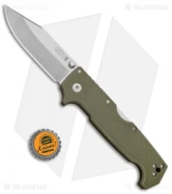 Cold Steel SR1 Tri-Ad Lock Knife OD Green G-10 (4" Satin S35VN) 62L -Cold Steel Cold Steel SR1 Tri Ad OD Green G 10 62L BHQ 52062 jr bottlecap