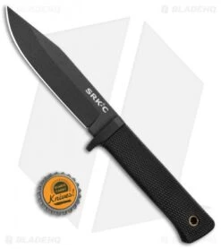 Cold Steel SRK-C Compact Fixed Blade Knife Kray-Ex (5" Black) 49LCKD -Cold Steel Cold Steel SRK Compact Kray Ex 49LCKD BHQ 106762 jr bottlecap