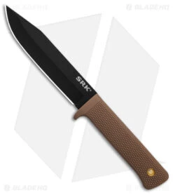 Cold Steel SRK Search Rescue Fixed Blade Knife Tan Polymer (6" Black )
