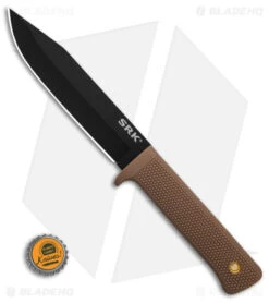Cold Steel SRK Search Rescue Fixed Blade Knife Tan Polymer (6" Black ) -Cold Steel Cold Steel SRK Search Rescue FB Knife Tan Polymer 6in Black BHQ 158054 td size