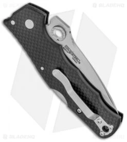 Cold Steel Silver Eye Elite Tri-Ad Lock Knife Carbon Fiber (3.5" Satin) 62QCFB -Cold Steel Cold Steel Silver Eye Elite Tri Ad Lock CF Satin 62QCFB BHQ 121237 jr side