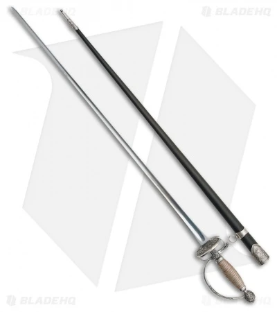 Cold Steel Small Sword W/ Leather Scabbard (30.75" Satin) 88SMS 3 Cold Steel Small Sword W/ Leather Scabbard (30.75" Satin) 88SMS