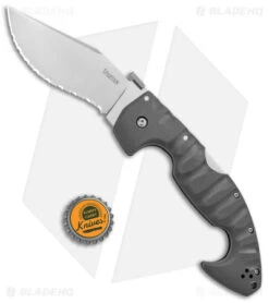 Cold Steel Spartan Kopis Tri-Ad Lockback Knife Gray (4.5" SW Serr AUS 10A) -Cold Steel Cold Steel Spartan Kopis Tri Ad Lock SW Serr BHQ 140027 jr bottlecap