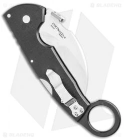 Cold Steel Tiger Claw Karambit Lockback Knife (3.25" Satin CPM-S35VN) 22C -Cold Steel Cold Steel Tiger Claw Karambit Lockback Knife Satin CPM S35VN 22C BHQ 105930 kp back