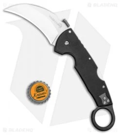 Cold Steel Tiger Claw Karambit Lockback Knife (3.25" Satin CPM-S35VN) 22C -Cold Steel Cold Steel Tiger Claw Karambit Lockback Knife Satin CPM S35VN 22C BHQ 105930 kp bottlecap jr