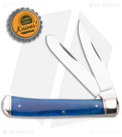 Cold Steel Trapper Slip Joint Knife Blue Bone (3.3" Satin) -Cold Steel Cold Steel Trapper SJ Blue Bone Satin BHQ 140033 jr bottlecap