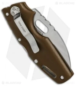 Cold Steel Tuff Lite Tri-Ad Lock Knife Flat Dark Earth (2.5" Satin) 20LTF -Cold Steel Cold Steel Tuff Lite Tri Ad Flat Dark Earth 20LTF BHQ 51975 jr side