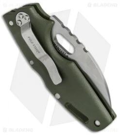 Cold Steel Tuff Lite Tri-Ad Lock Knife OD Green (2.5" Satin) 20LTG -Cold Steel Cold Steel Tuff Lite Tri Ad OD Green 20LTG BHQ 51977 jr side