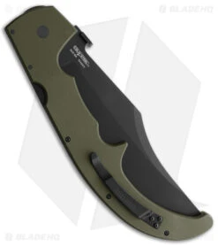 Cold Steel Espada XL Lockback Knife OD Green G-10 (7.5" Black) 62MGCODBK -Cold Steel Cold Steel XL G 10 Espada 10A OD Green Black BHQ 176061 jr side