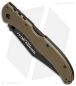 Cold Steel Broken Skull II Knife Coyote Tan G-10 (4" Black CPM-S35VN) 54S2A -Cold Steel cold steel steve austin broken skulls ii 54sbb bottom cm